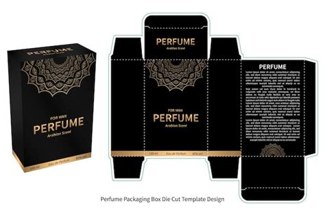 perfume box design vector